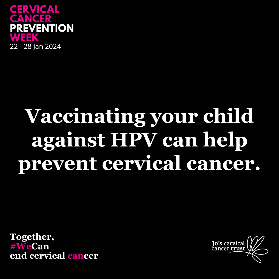 Vaccinating your child against HPV can help prevent cervical cancer.