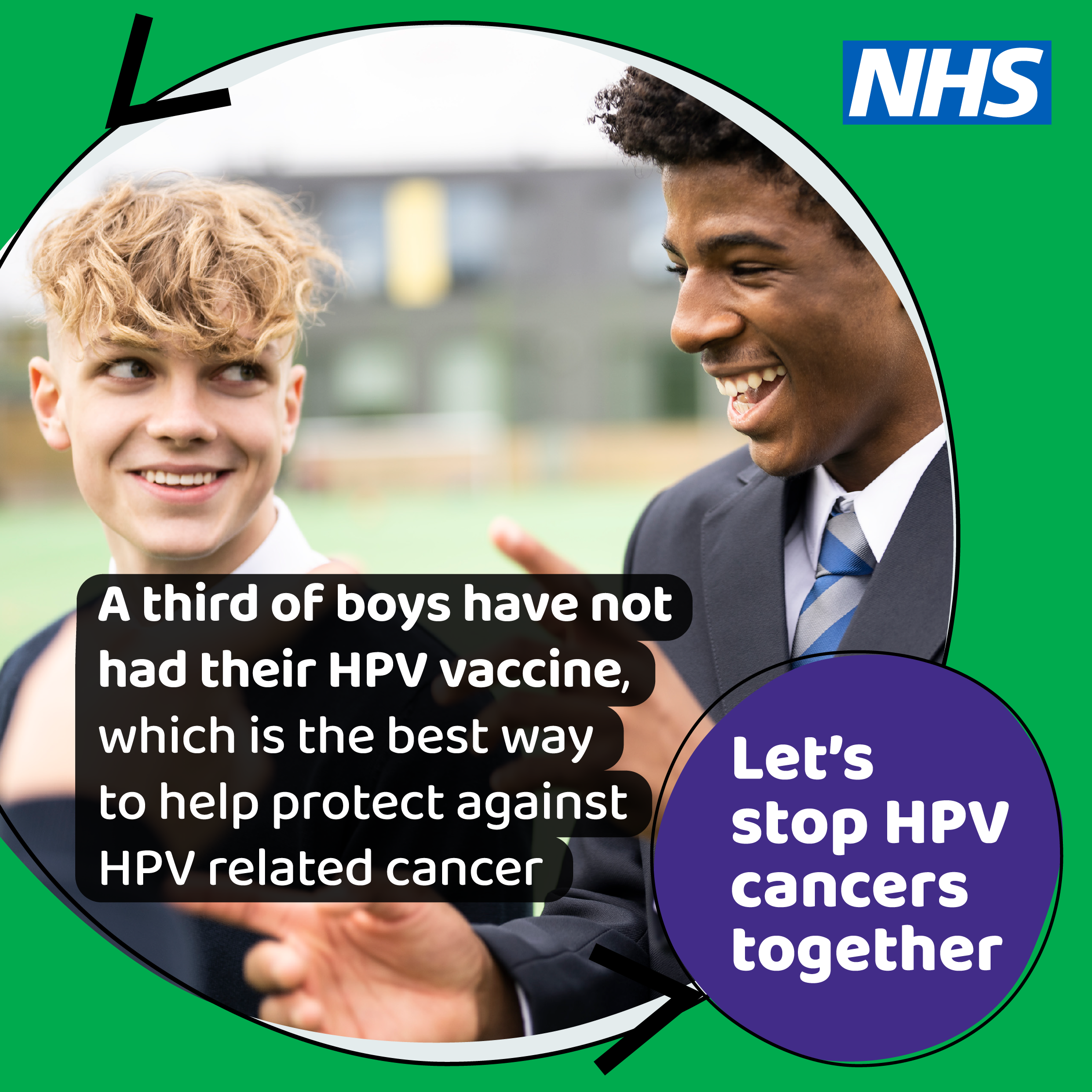 A third of boys HPV vaccine